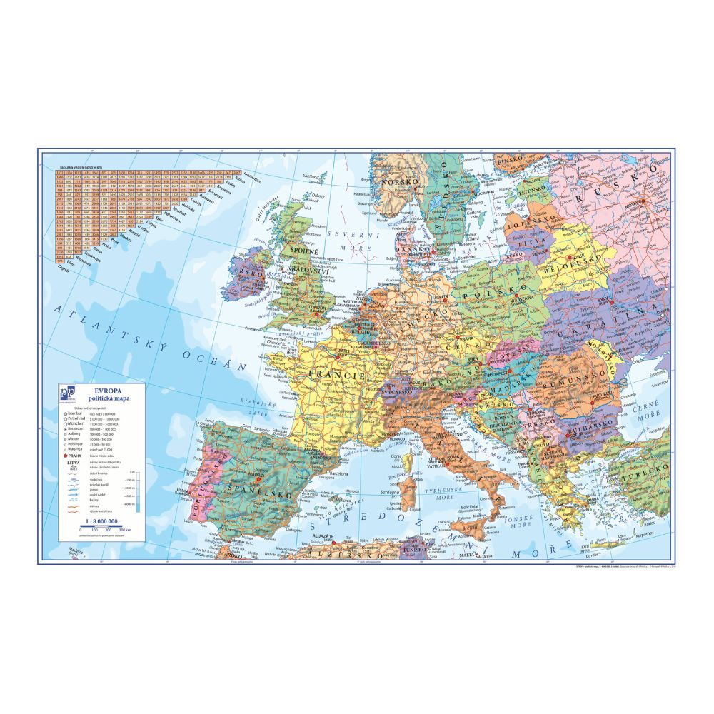 Podložka na stůl 60x40cm Evropa